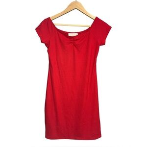 NWT Red Ribbed Tee Shirt Dress